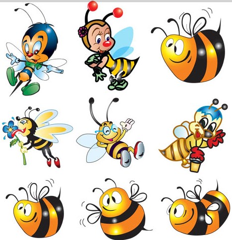Cute Bees graphic vector graphics
