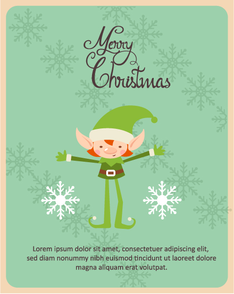 Cute Christmas background 1 vector
