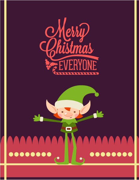 Cute Christmas background 4 vector