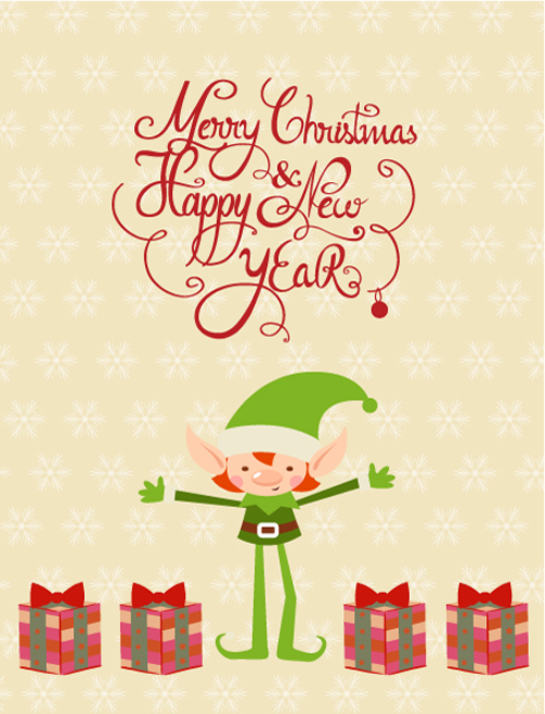 Cute Christmas background 5 vector
