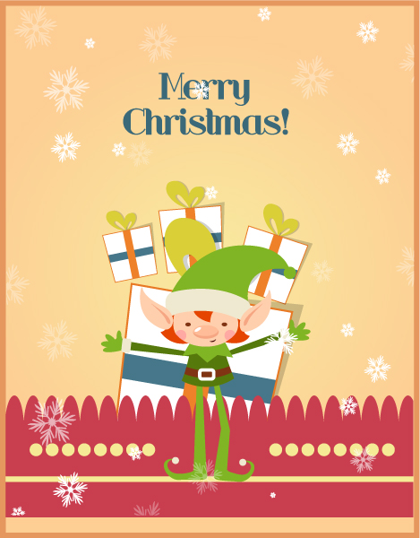 Cute Christmas background 6 vector