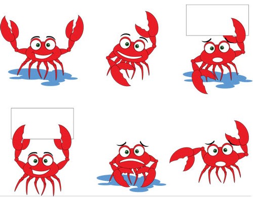 Cute Crabs graphic vector