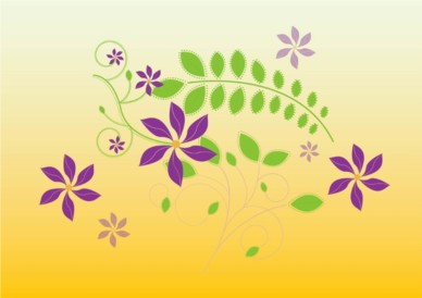 Cute Flowers Illustration vectors graphics
