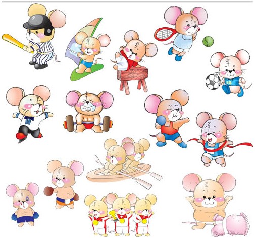 Cute Funny Mouse Vector