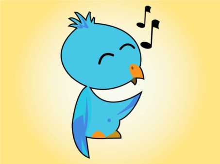 Cute Singing Bird design vectors