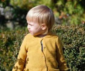 Cute little child in the sun Stock Photo