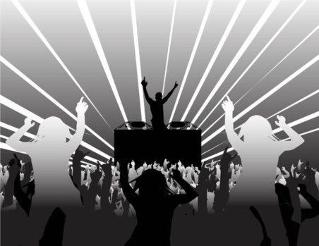DJ and Party People vector design