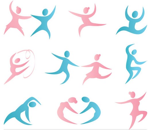 Dance Bright Logotypes vector