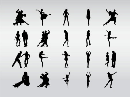 Dancers Silhouettes vector