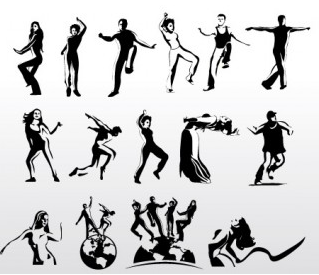 Dancing Silhouettes vector