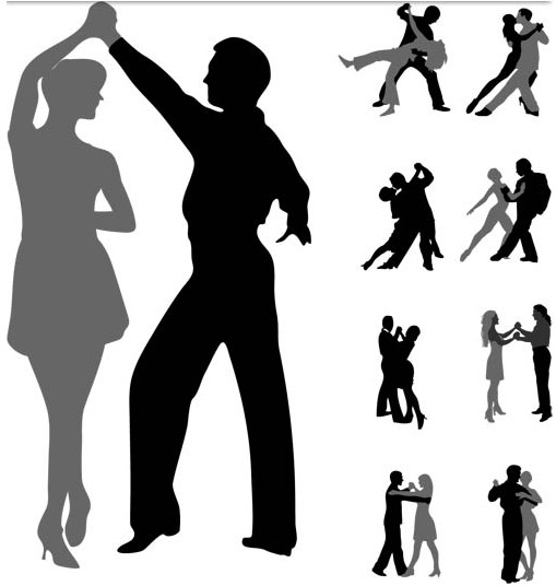 Dancing people vector