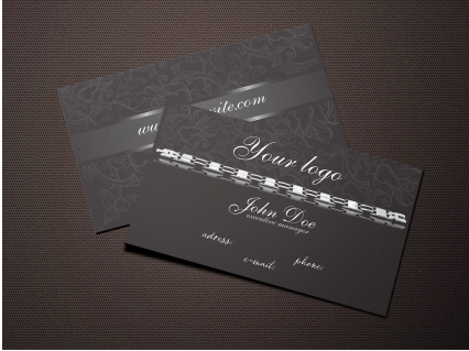 Dark jewelry business card vectors