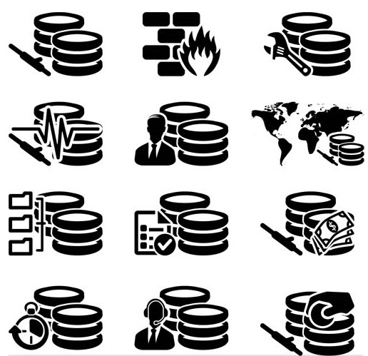 Database Icons art vector