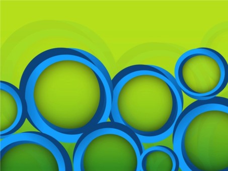 Decorative Circles with green background vector