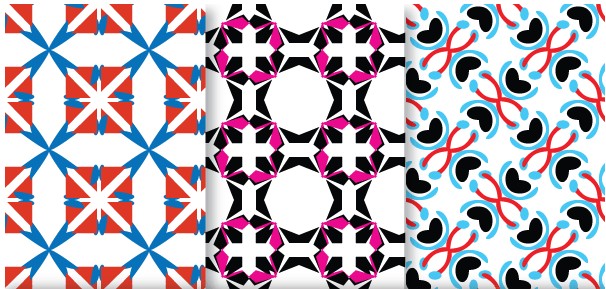 Decorative Pattern Background vector set