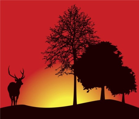 Deer Silhouette creative vector