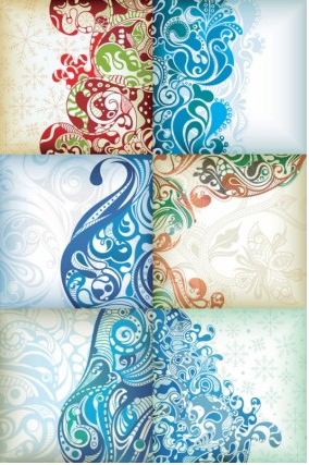 Delicate pattern background vectors material