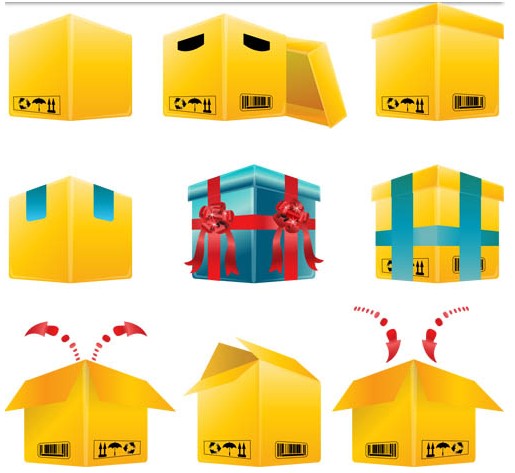 Delivery Boxes vector design