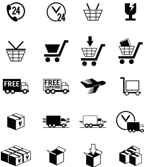 Delivery Icons graphic design vectors