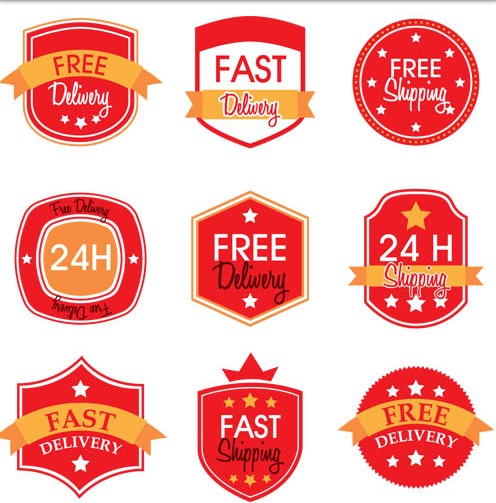 Delivery Labels Art vector