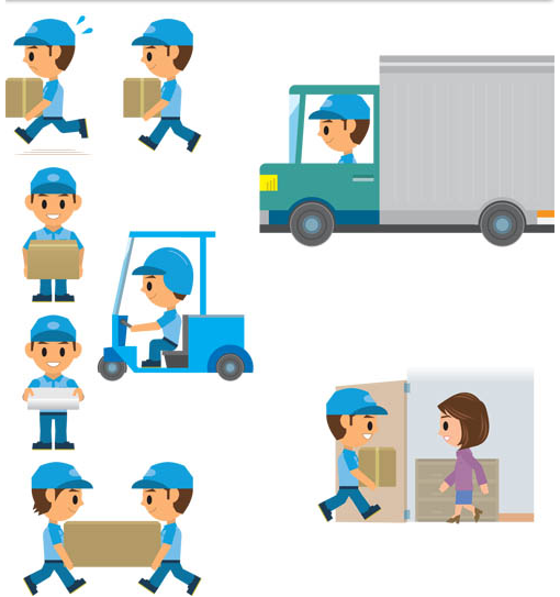 Delivery Shiny Symbols vector