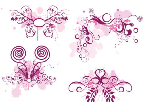 Design Floral Pink design vector