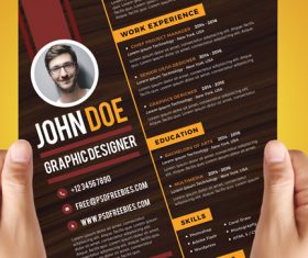 Dark Styles Designer Resume PSD Template free download