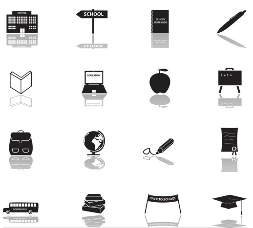 Different Black Icons 2 vector set