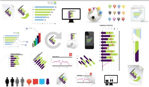 Different Business Elements design vectors