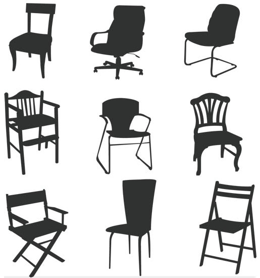 Different Chairs Illustration vector