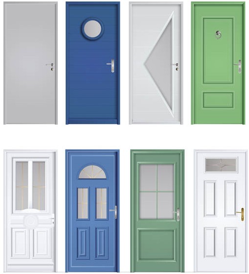 Different Color Doors vector