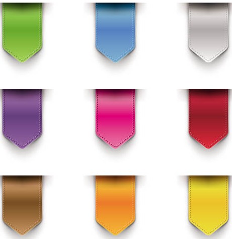 Different Color Tags vector