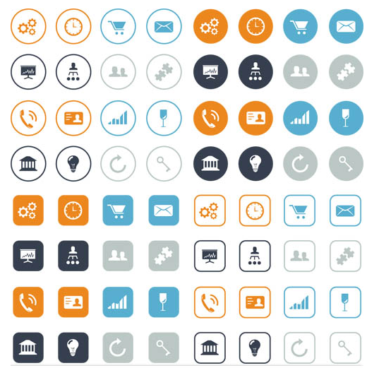 Different Flat Icons 13 vector