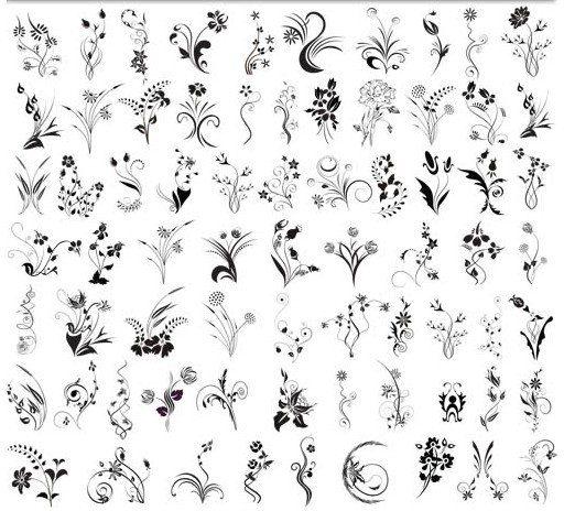 Different Flower Templates vectors free download
