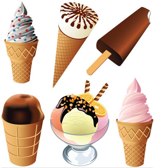 Different Ice Cream vector