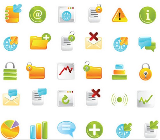 Different Icons free vectors material