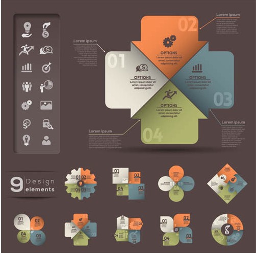 Different Infographics vector