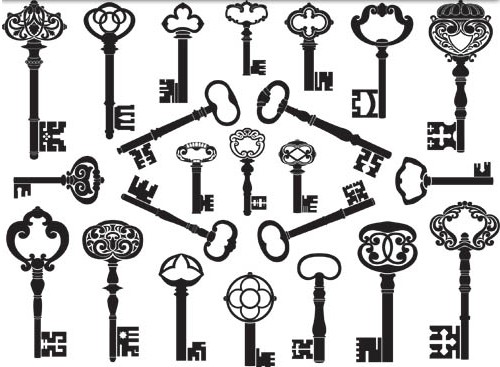 Different Lock Keys vectors graphics