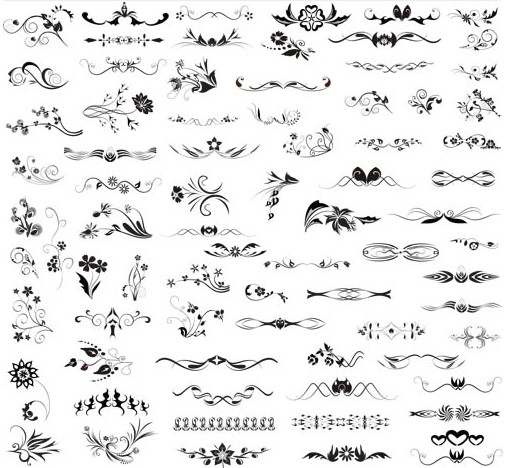 Different Ornaments design vectors