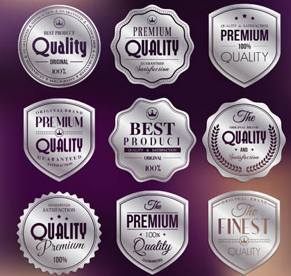 Different Quality Badges Illustration vector