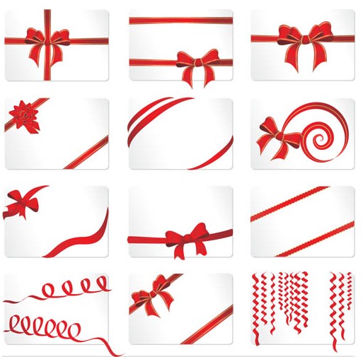 Different Red Ribbons vector