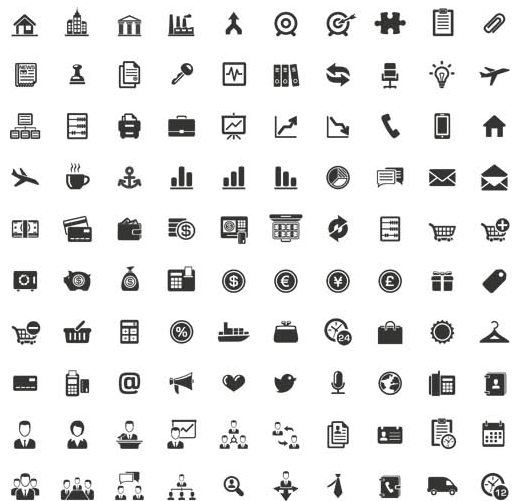 Different Silhouette Icons 5 vector graphics