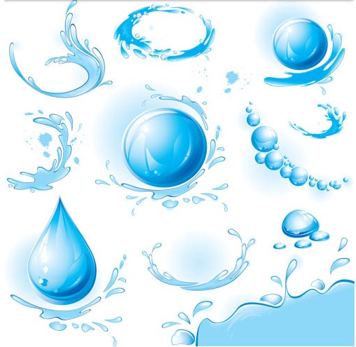 Different Water Objects Vector creative