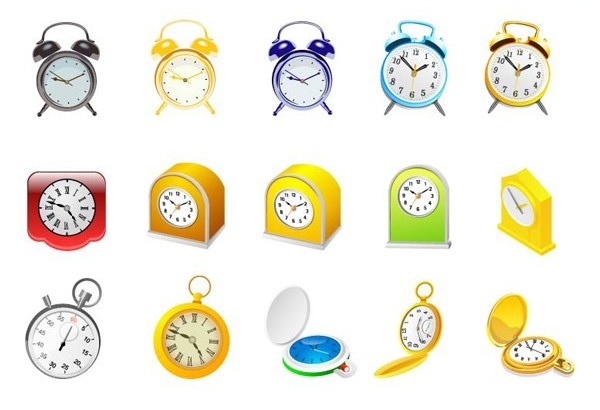 Different alarm clock vector