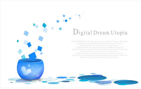 Digital Dream background vectors