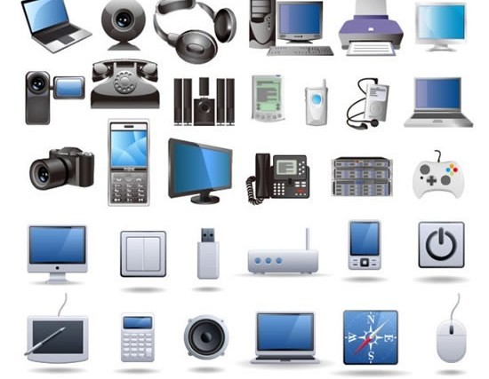 Digital technology products vector