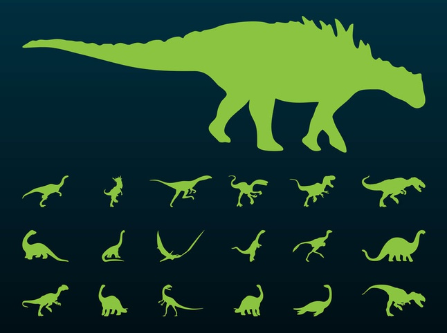 Dinosaurs Silhouettes vectors