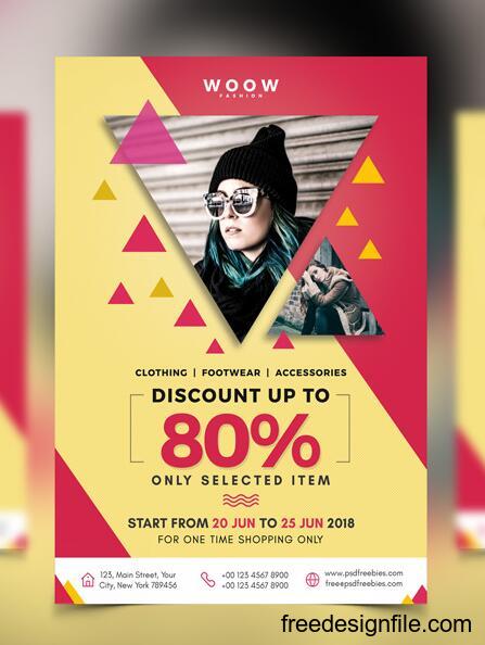 Discount Sale Promotion Flyer PSD Template