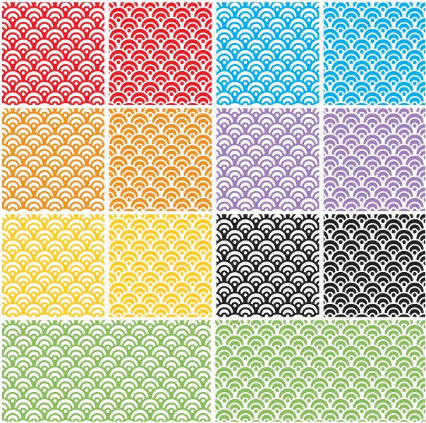 Dragon Scales Seamless Pattern Swatch for Adobe Illustrator vectors material