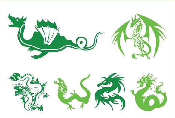 Dragons Vector Graphics Set